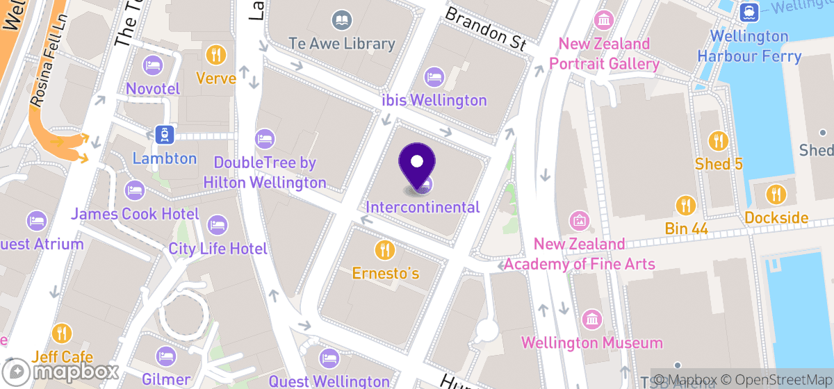 Map of InterContinental Wellington by IHG, 2 Grey Street, Wellington Central