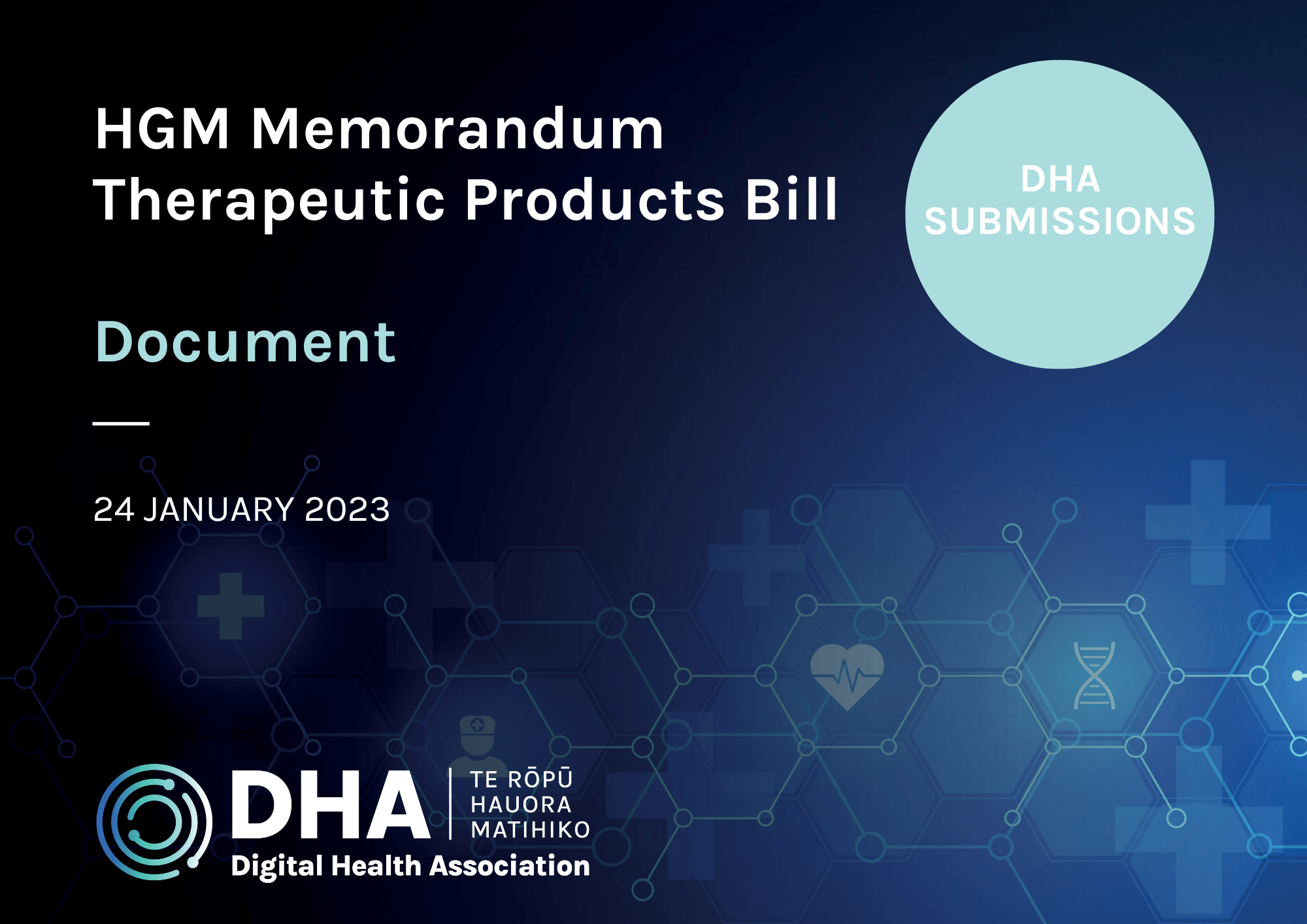 HGM Memorandum Therapeutic Products Bill