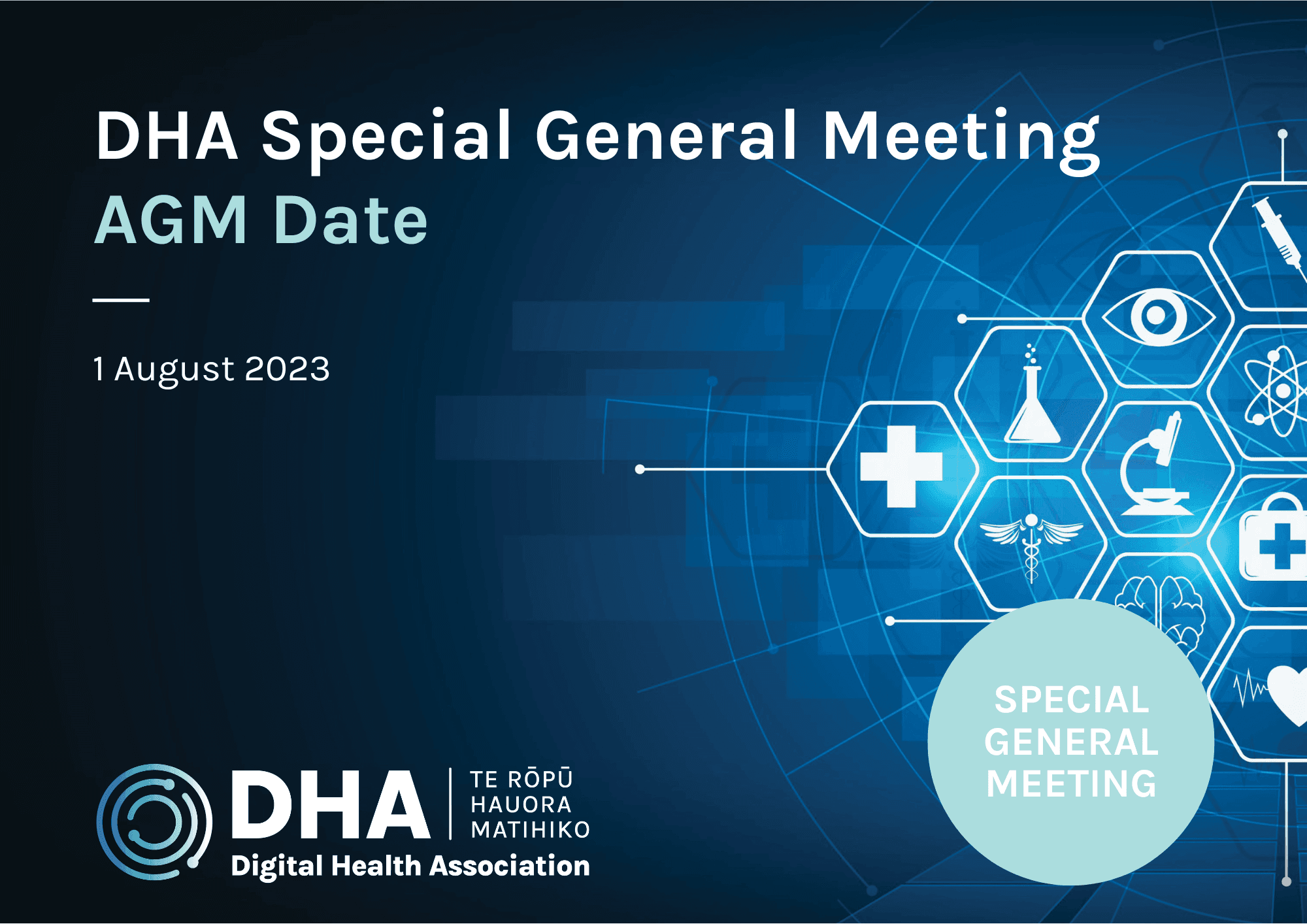 DHA Special General Meeting – Date Change