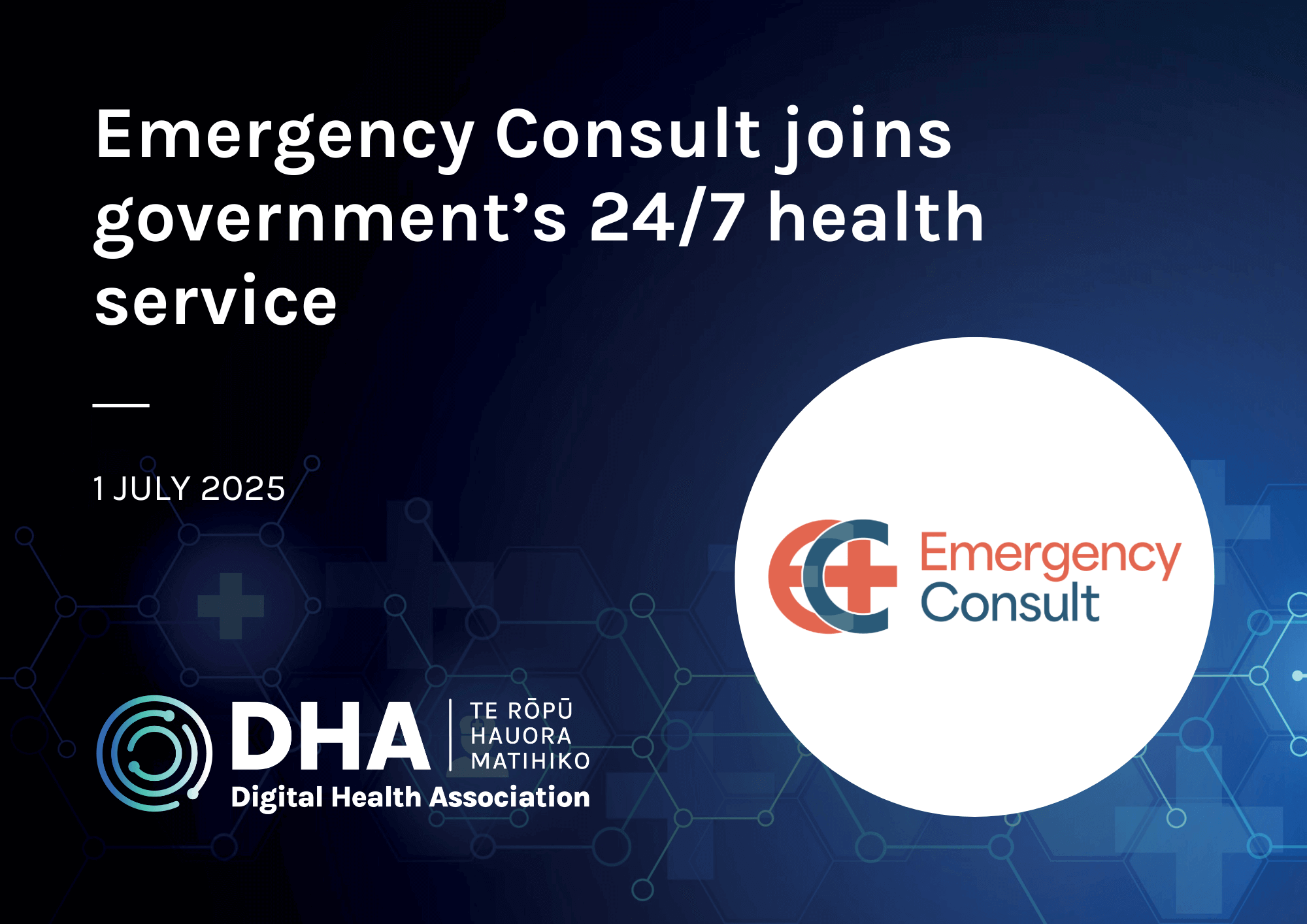 Emergency Consult joins government’s 24/7 health service—bringing specialist emergency doctors to all Kiwis, anytime.