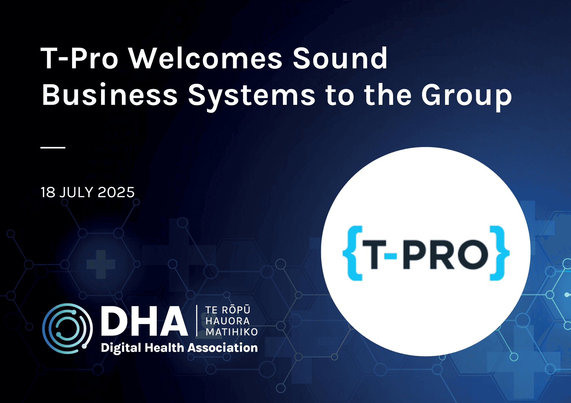 T-Pro Welcomes Sound Business Systems to the Group, bringing industry-leading Speech and AI technology to healthcare organisations across Australia, New Zealand, the Middle East and Europe.