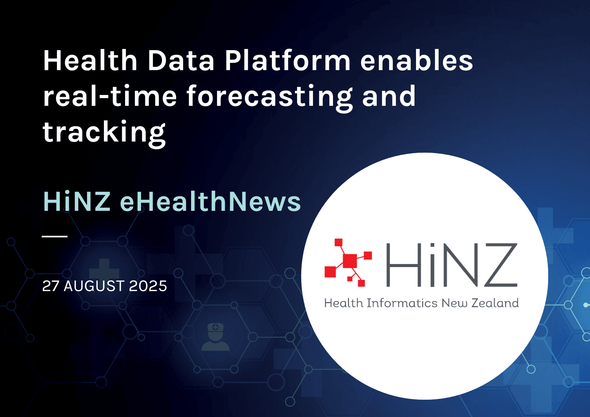 Health Data Platform enables real-time forecasting and tracking
