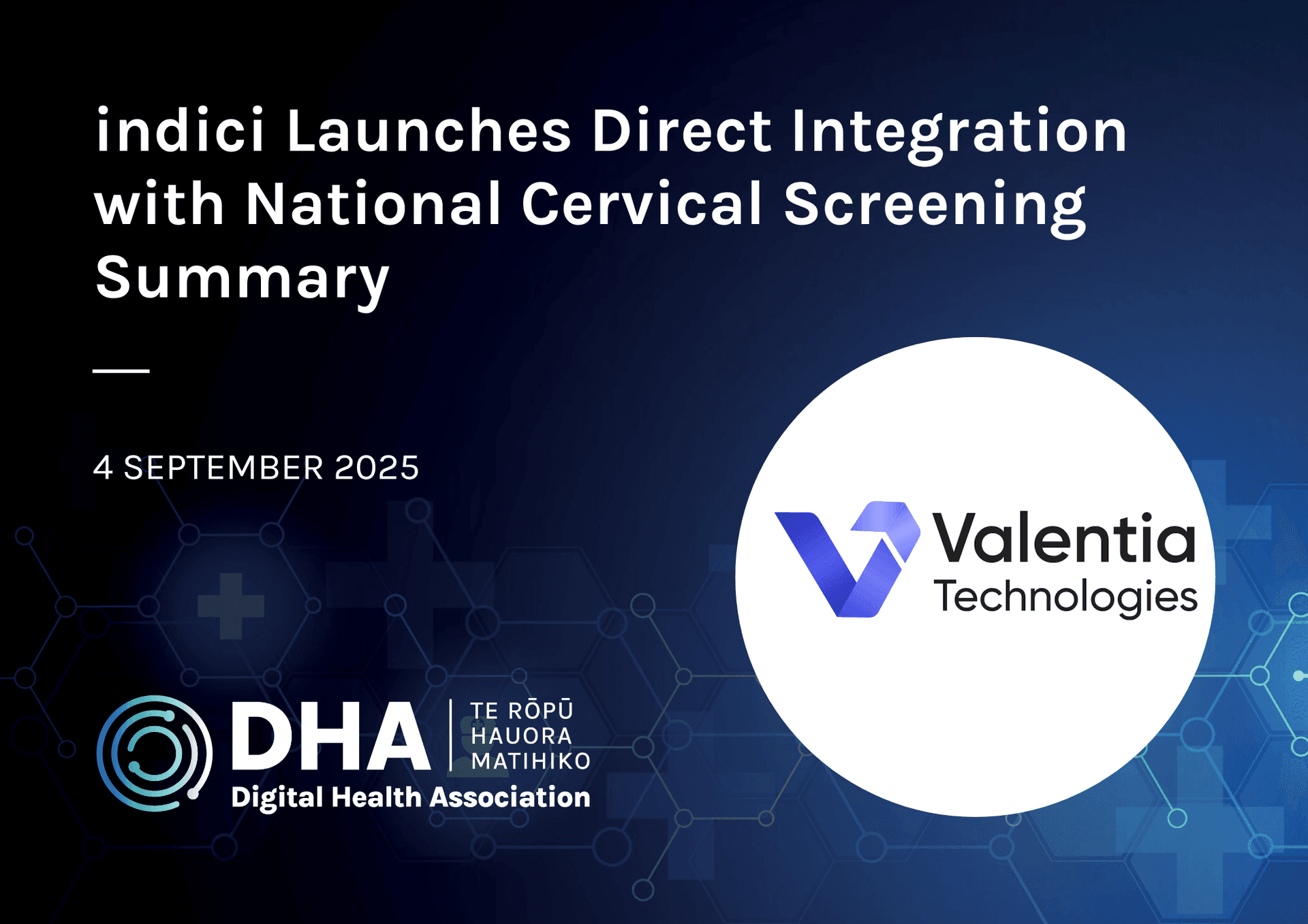 indici Launches Direct Integration with National Cervical Screening Summary