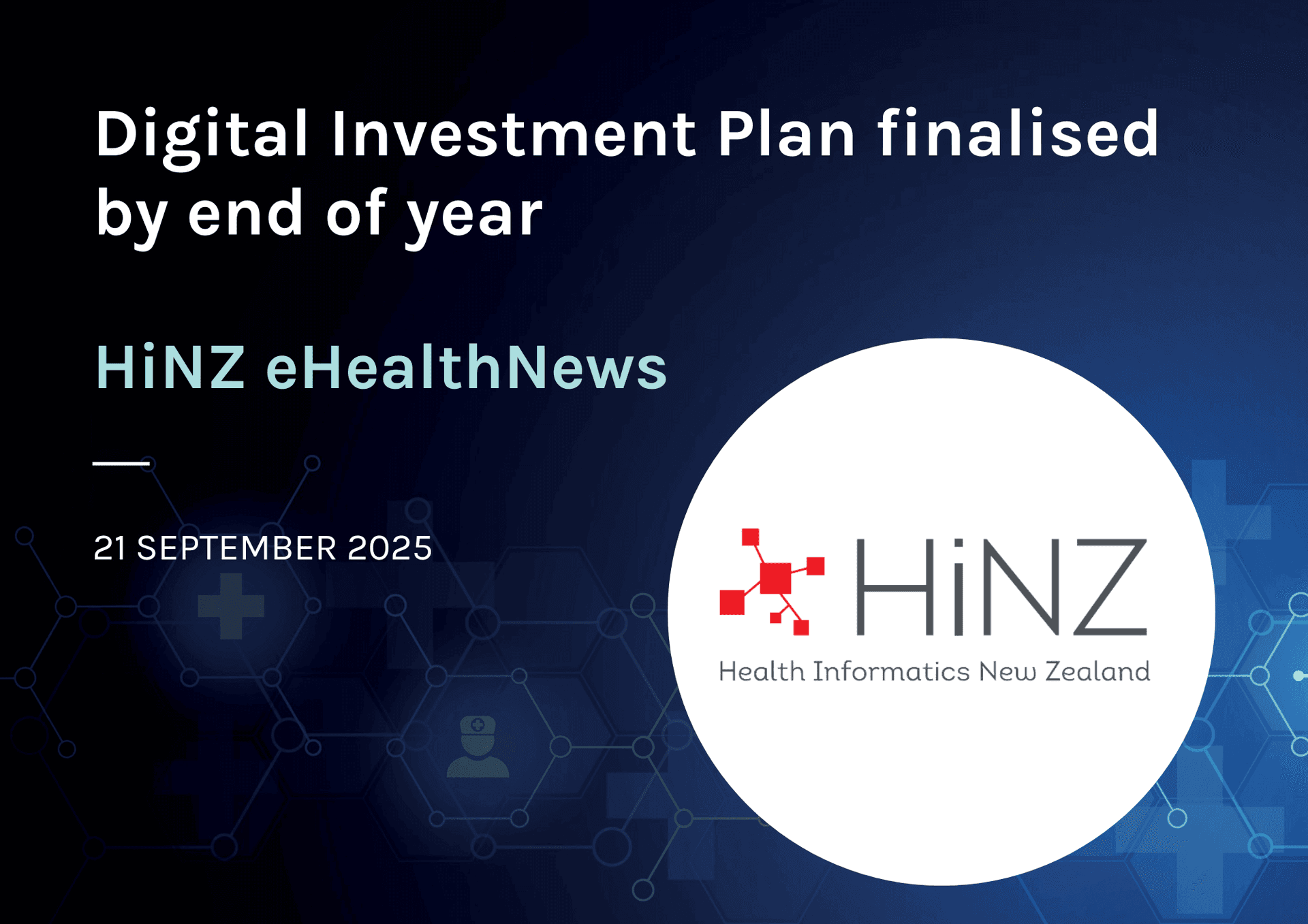 Digital Investment Plan finalised by end of year