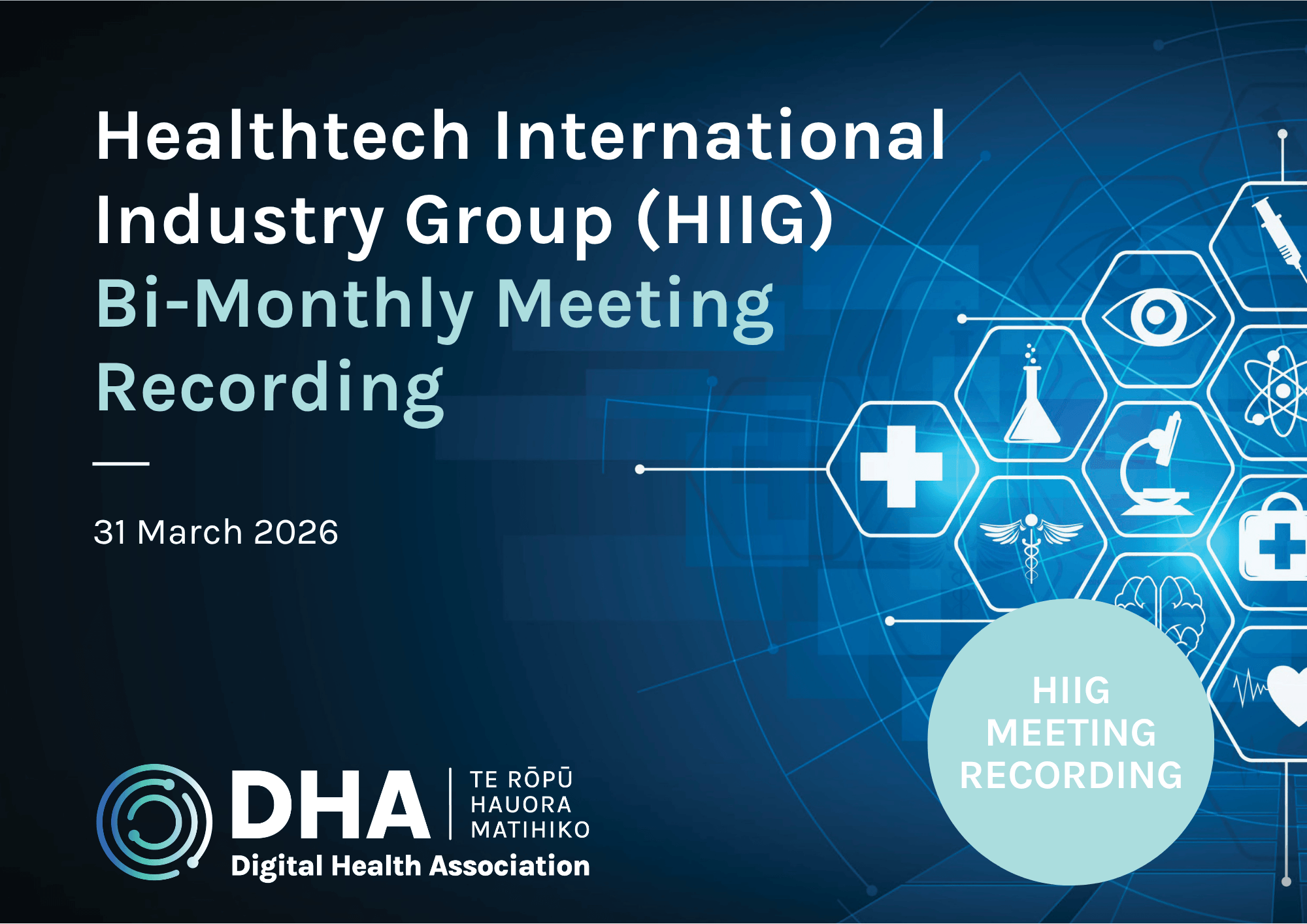Healthtech International Industry Group – Recording – 31 March 2026