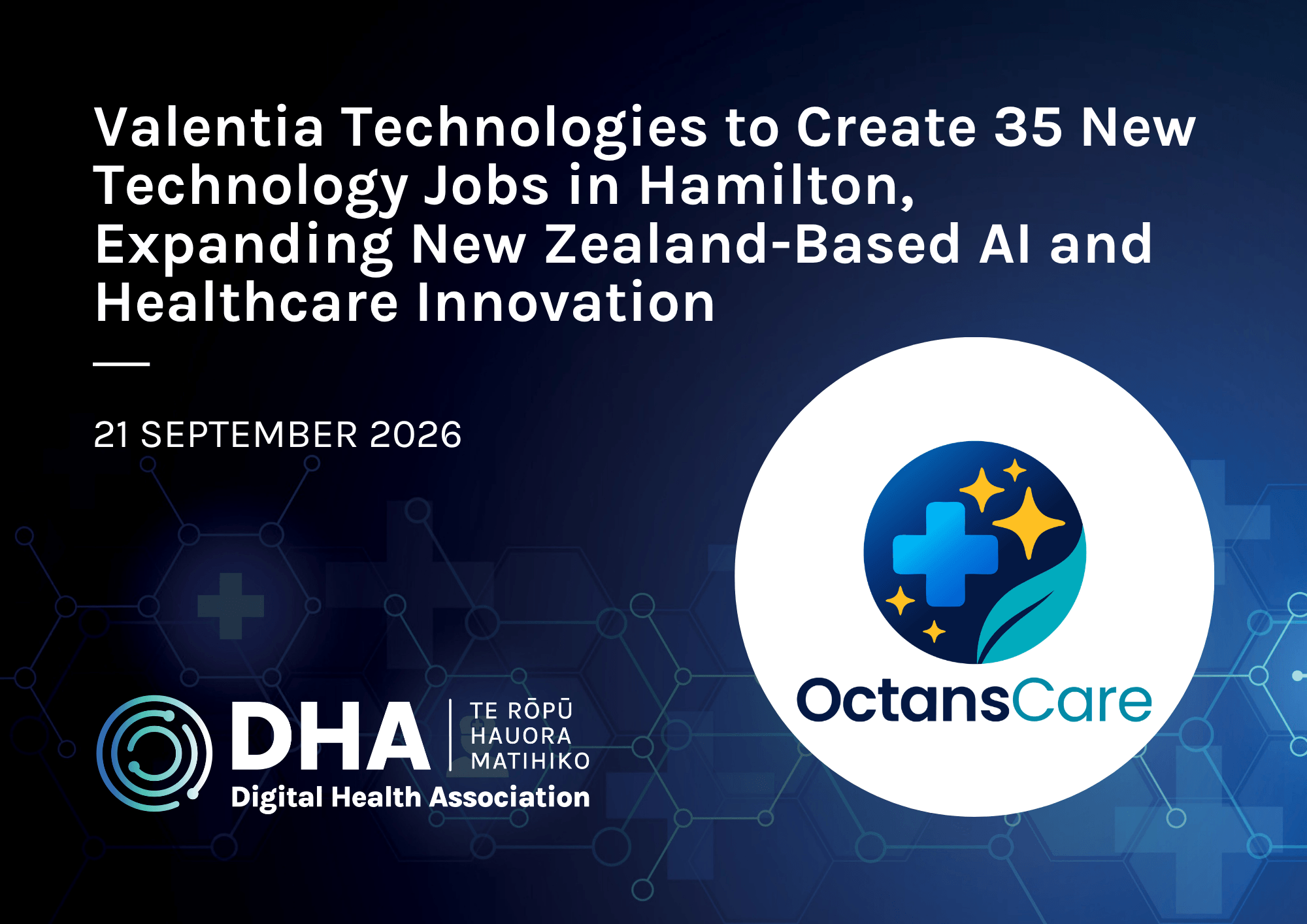 Valentia Technologies to Create 35 New Technology Jobs in Hamilton, Expanding New Zealand-Based AI and Healthcare Innovation
